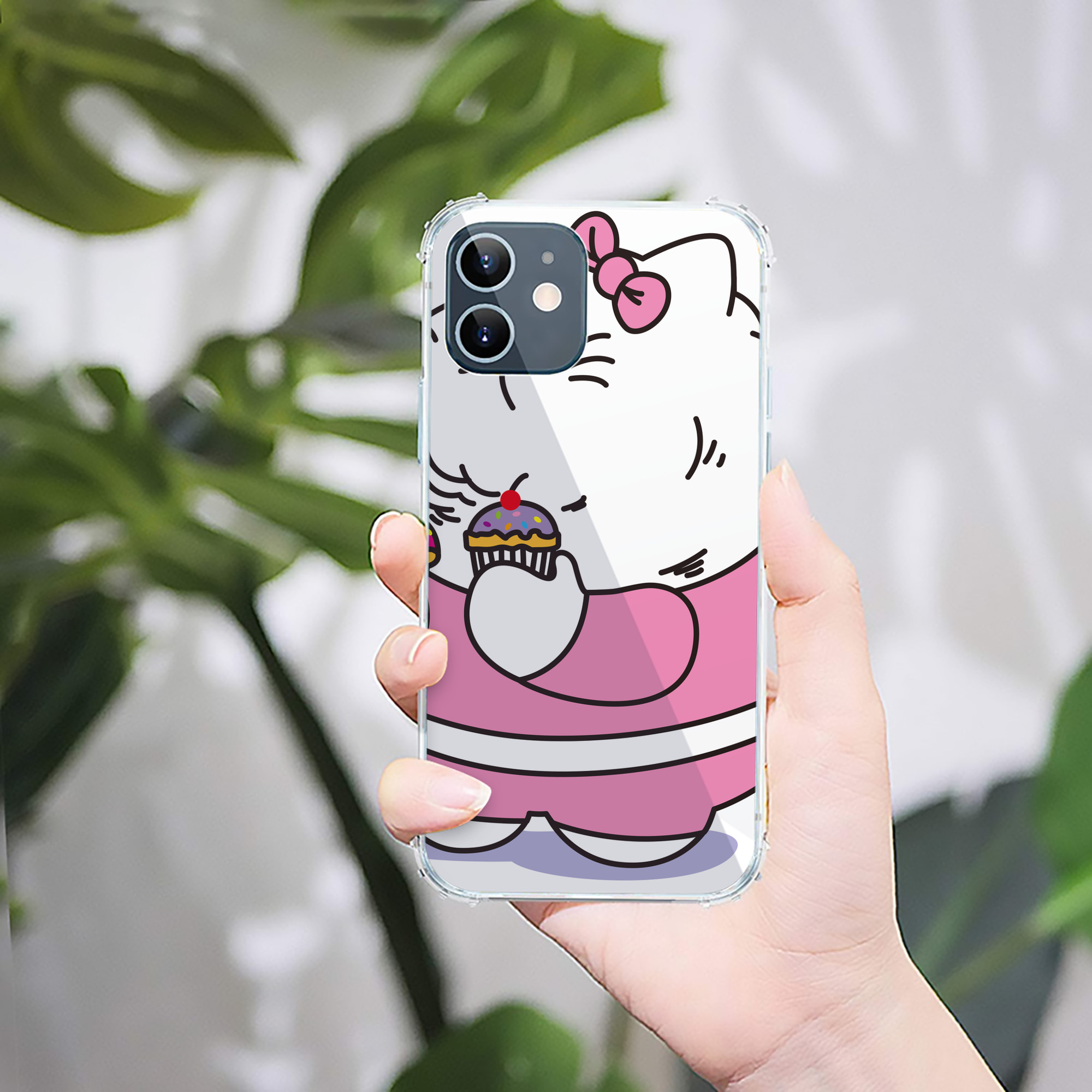（画像用） Hello Kitty ハローキティ 【iPhone 12シリーズ対応】透明スマホケース（クリアソフトケース）